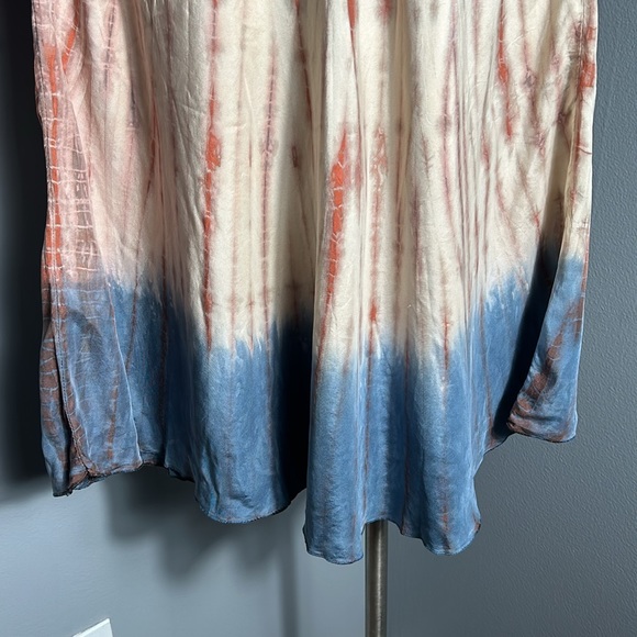 ABS Allen Schwartz Silk Tie Die Midi Skirt size 12 - Picture 13 of 16
